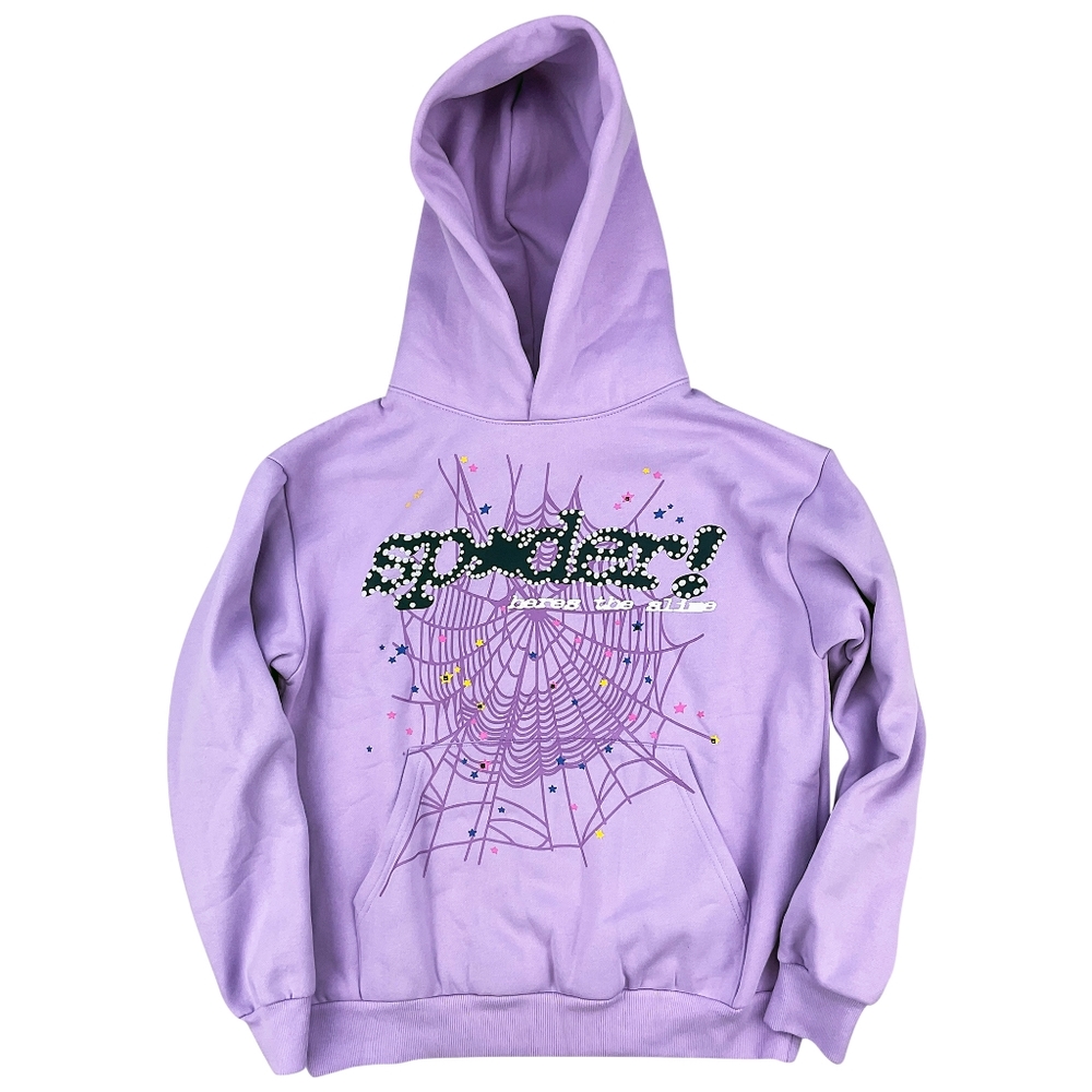 Sp5der Acai Pullover Hoodie Purple | Spider Worldwide - Picture 1 of 3